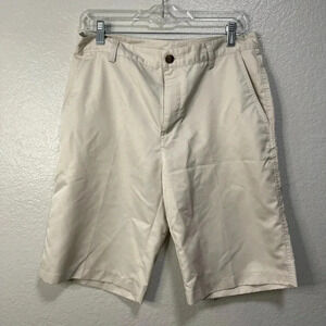 Adidas Golf Shorts Mens 30 Beige Climalite Chino Golfer Outdoor Casual Adult